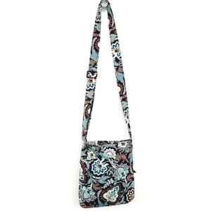 Vera Bradley Java Blue Crossbody Bag Purse Ret 2006, Discontinue  Floral Paisley